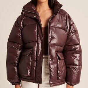 Abercrombie Brown Utility Puffer Jacket Sz. S